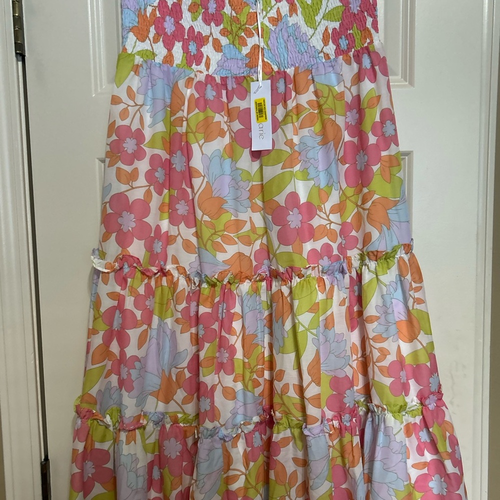 J. Marie Colorful Floral maxi skirt L